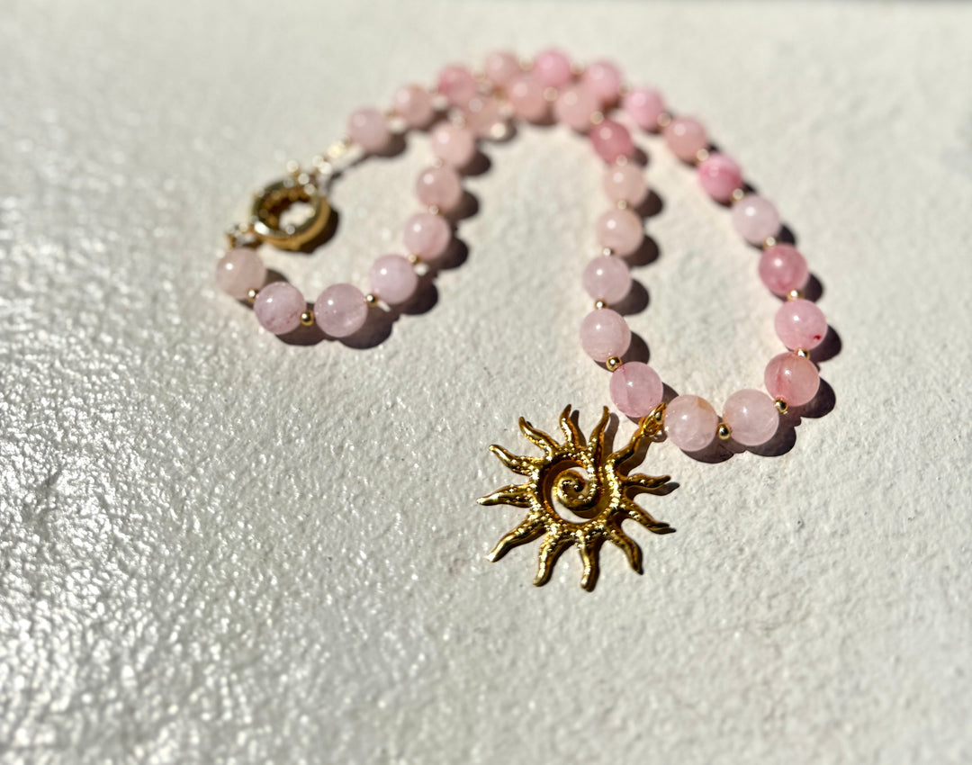 Pink Lagoon Beaded Necklace