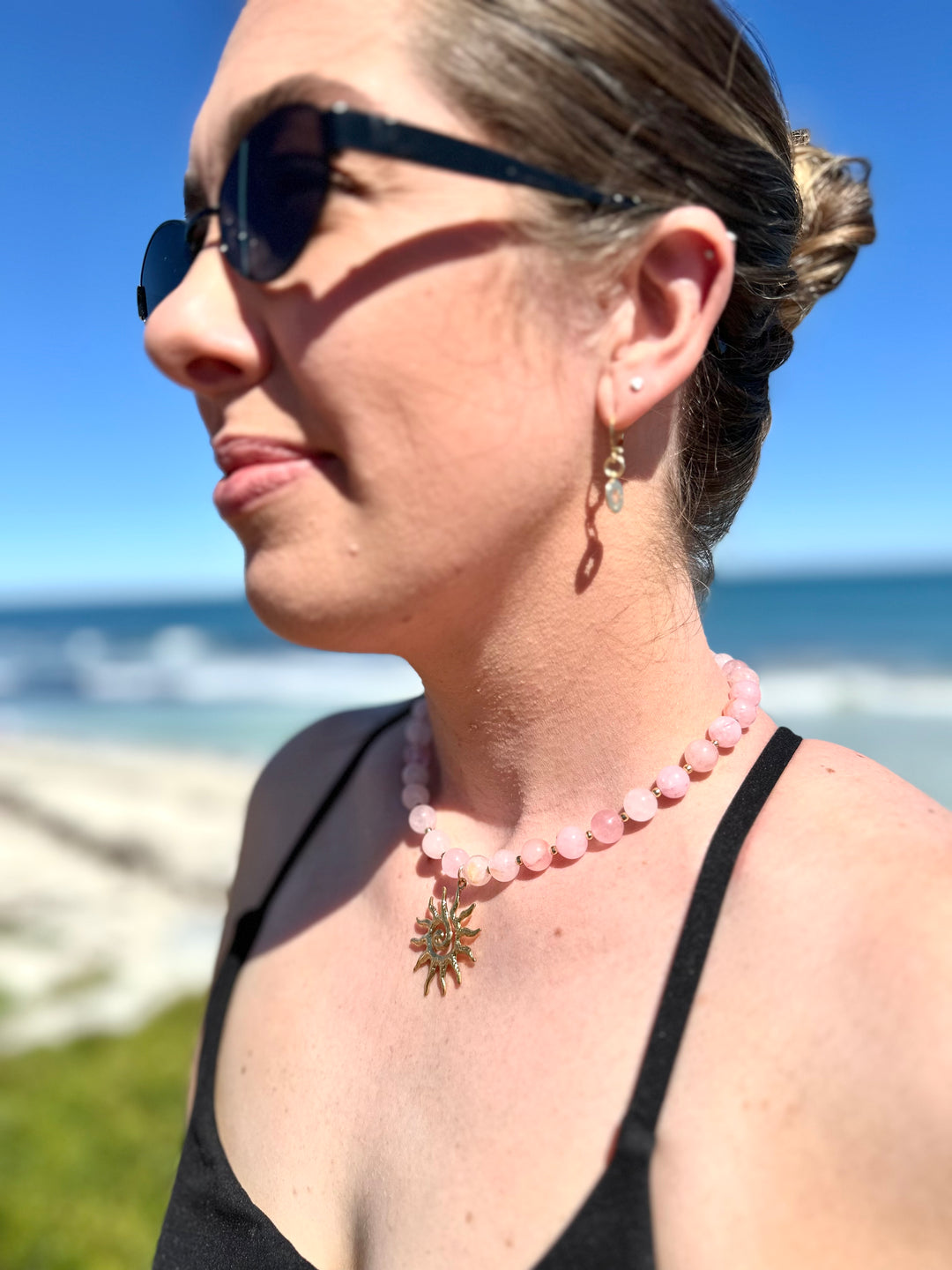 Pink Lagoon Beaded Necklace