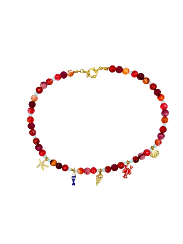 Hellfire Bay Charm Beaded Necklace